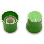 Handle on axle 6mm Star  15x15mm CZ3-AB102 Алюміній Зелений
