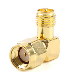 Adapter RP-SMA male - RP-SMA female 90°