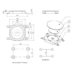Tack switch 4.8x4.8-0.8mm