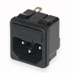 Network connector<gtran/>  AC-14-F6/AS-06 (C14) with hold. fuse (copper)<gtran/>