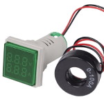 Panel voltammeter AD16-22FVA Green 60-500VAC 0-100A