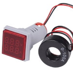 Вольтамперметр щитовий AD16-22FVA Red 60-500VAC 0-100A
