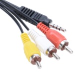 Кабель Аудио 1.5m, 3.5mm(джек)/3xRCA(тюльпан)