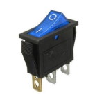 Перемикач клавішний KCD3-101n-5 з подсв. ON-OFF 3pin синій