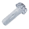 Screw plastic M3x12mm half round PH, transparent PC