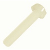 Screw plastic M4x20mm half round PH, milky PA66
