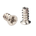 Nickel-plated self-tapping screw KT 4x12mm concealed. PH