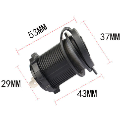 USB charger YC-A17R 5V 2.1A+5V 2.1A red backlight