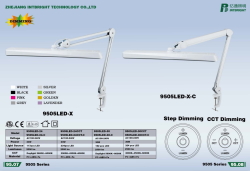 Лампа настільна на струбцині 9505led-30cct-З dimming 324led, 30Вт ЧОРНА