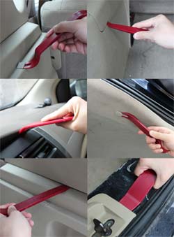  Car trim stripper  Set of 4 pcs RED reinforced