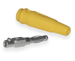 Banana fork 4mm CX-07 Yellow