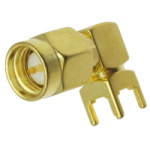 RF connector SMA-JWE male on board 90°
