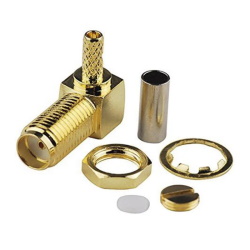 Разъем SMA-KYW1.5 female угловой 90° на кабель RG174