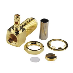 Разъем SMA-KYW1.5 female угловой 90° на кабель RG174
